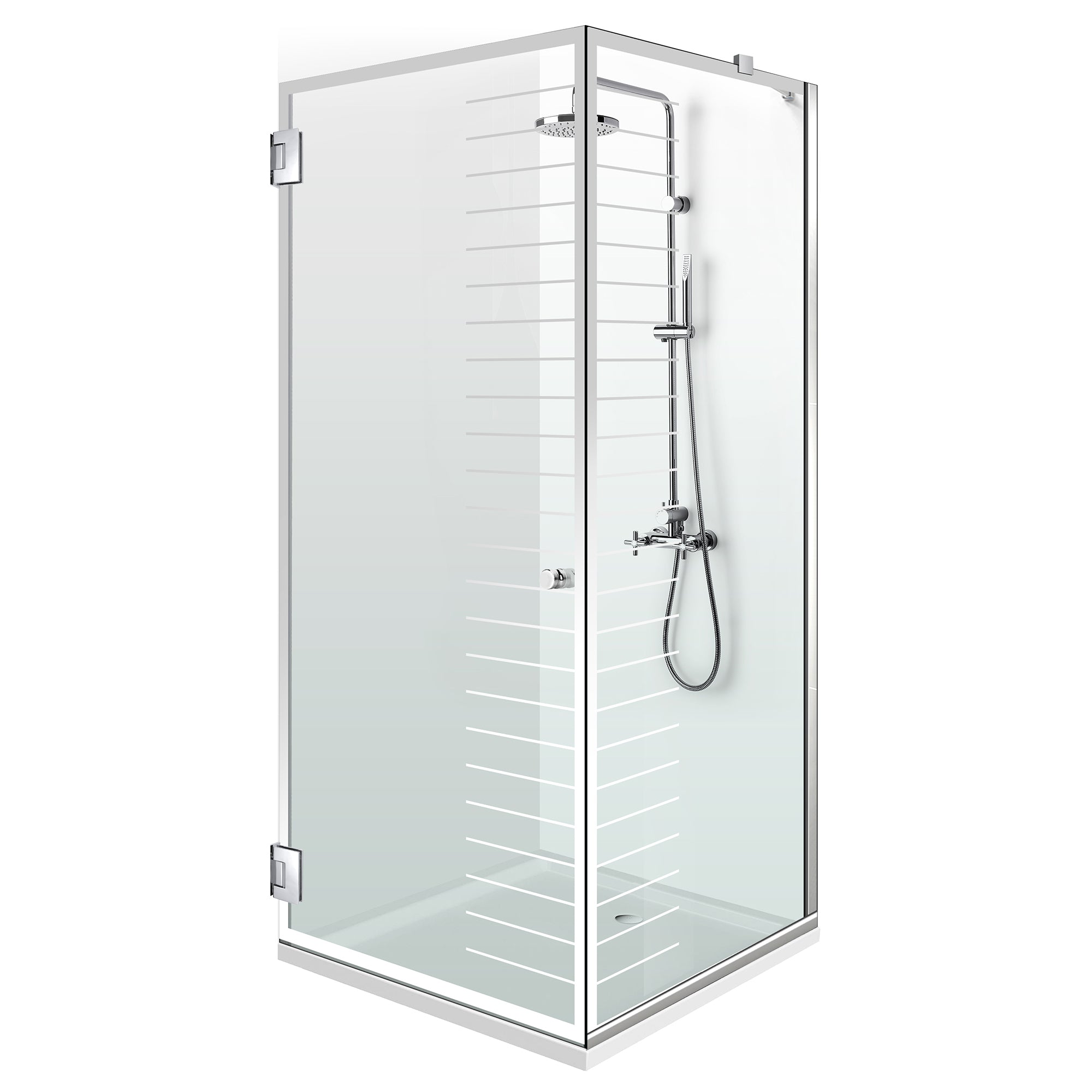 Cabina doccia con porta battente #Trasparente