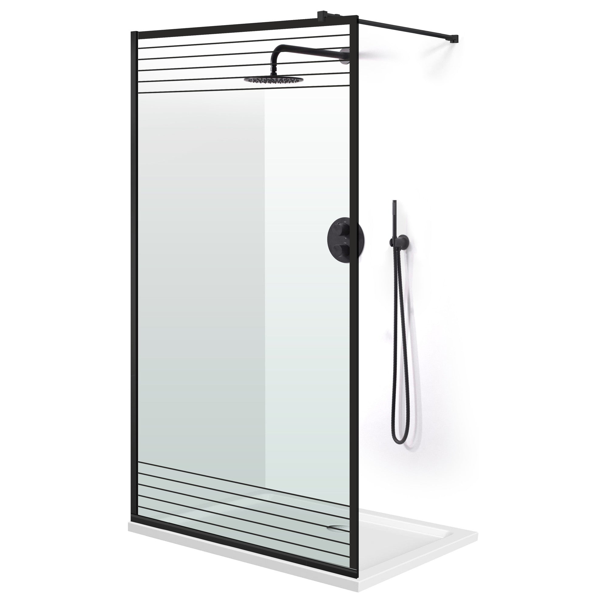 Paravan dus Walk-in, Perete dus Negru, #Clara