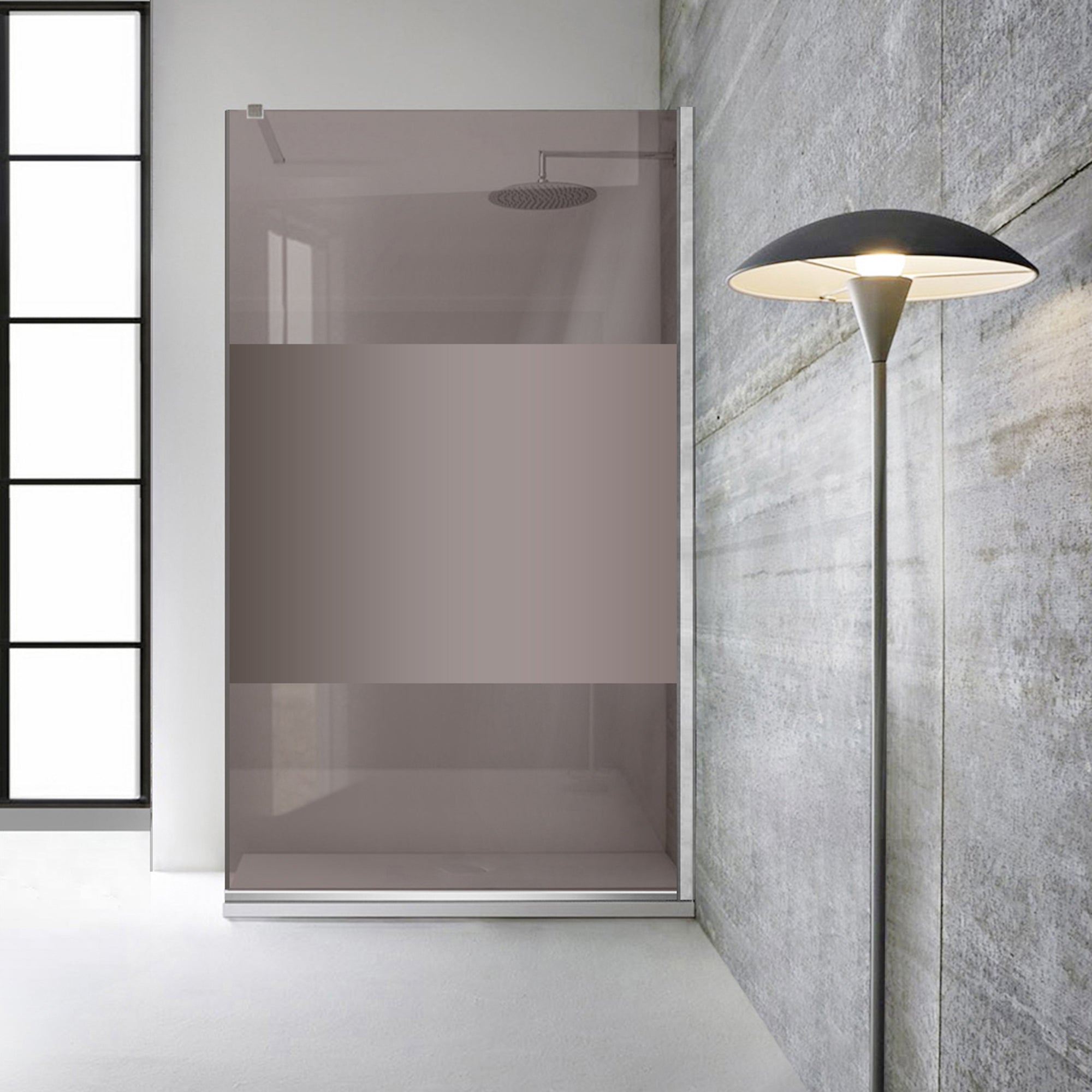 Paravan dus Walk-in, Perete dus Inox, #Bronz #Bronz