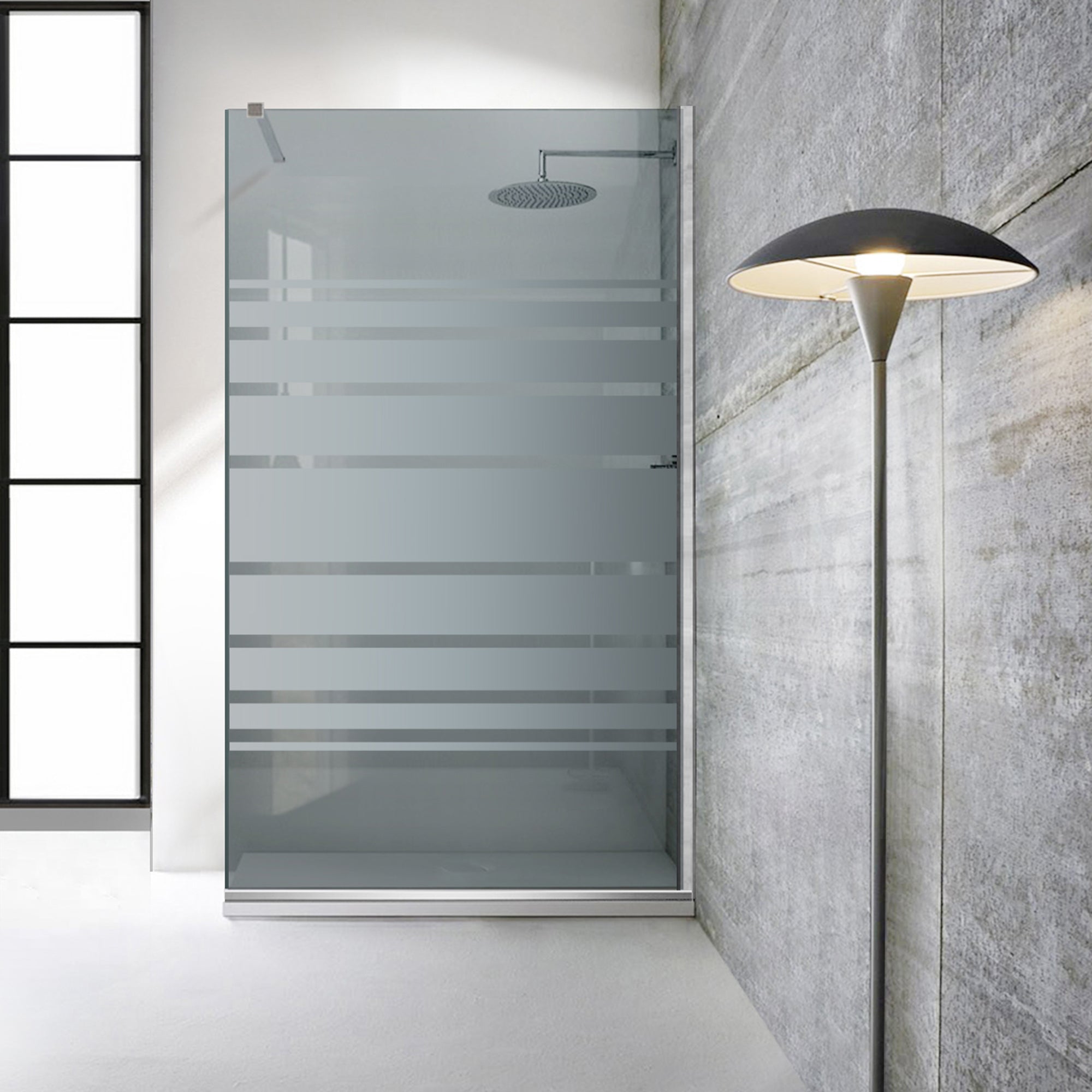 Paravan dus Walk-in, Perete dus Inox, #Gri #Szürke