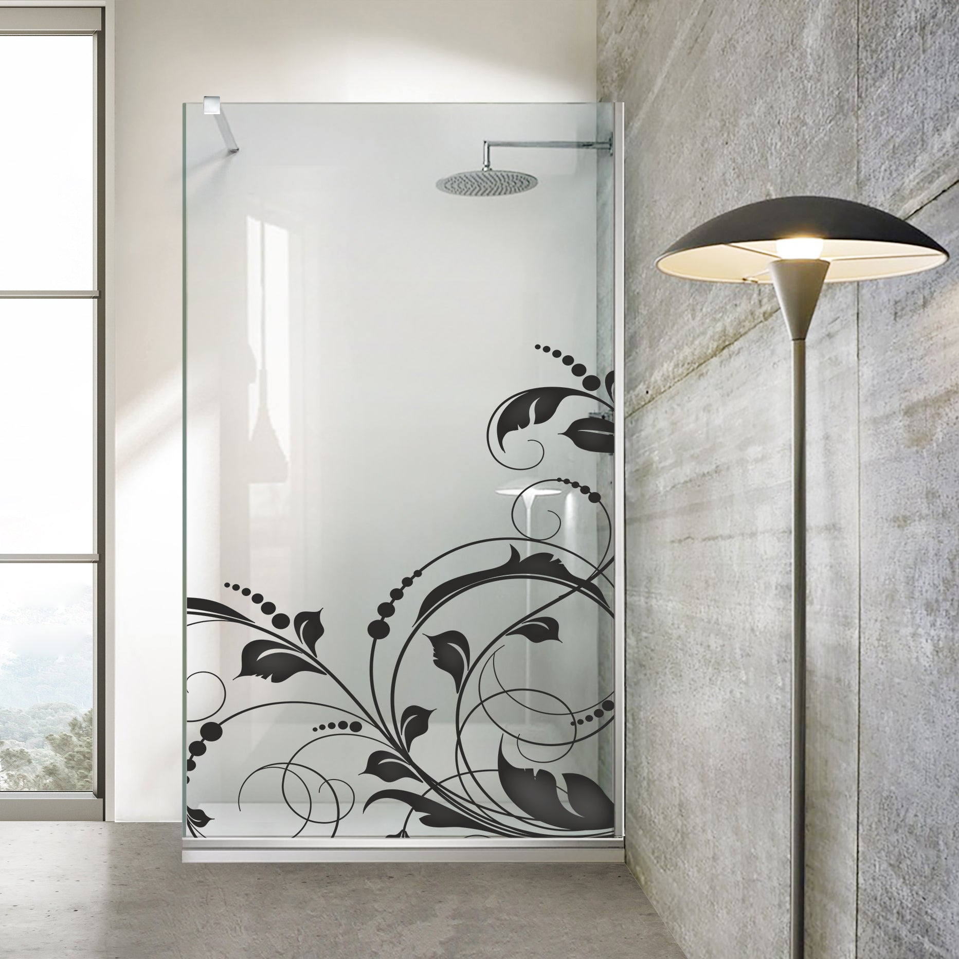 Paravan dus Walk-in, Perete dus Inox