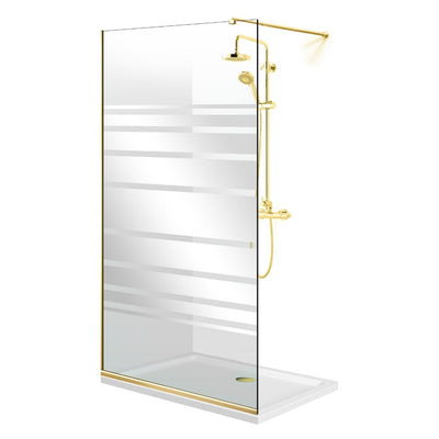 Paravan dus Walk-in, Perete dus  Auriu, #Clara #Víztiszta