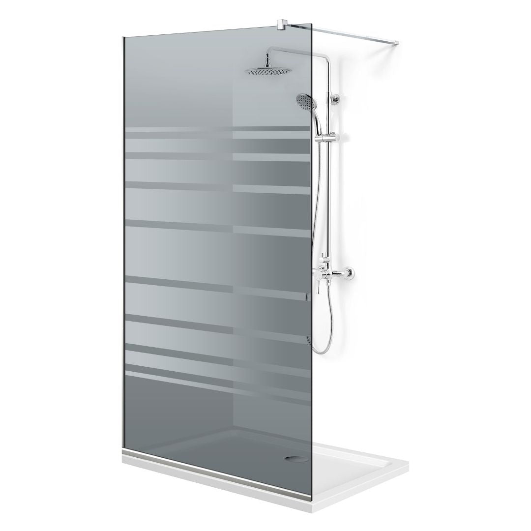 Paravan dus Walk-in, Perete dus  Inox, #Gri #Szürke