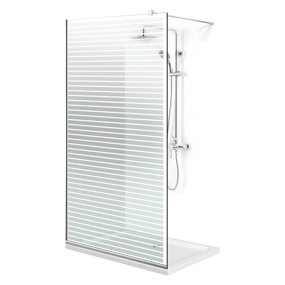 Paravan dus Walk-in, Perete dus  Inox, #Clara #Víztiszta