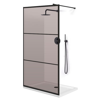 Paravan dus Walk-in, Perete dus  Negru, #Bronz #Bronz