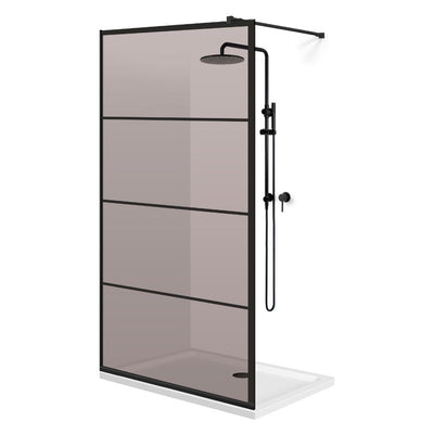 Paravan dus Walk-in, Perete dus  Negru, #Bronz #Bronz