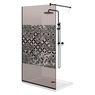Paravan dus Walk-in, Perete dus  Negru, #Bronz #Bronz