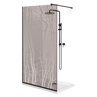 Paravan dus Walk-in, Perete dus  Negru, #Bronz #Bronz