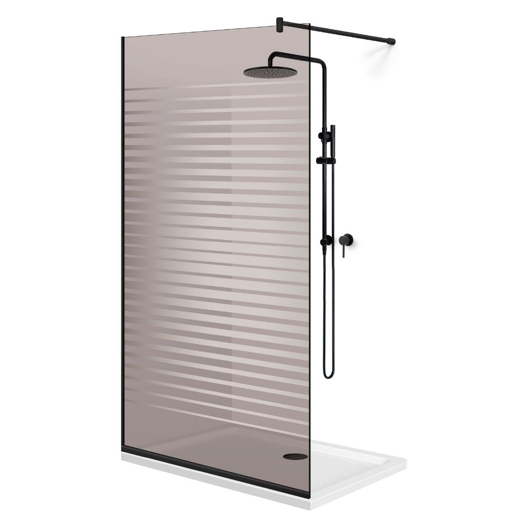 Paravan dus Walk-in, Perete dus  Negru, #Bronz #Bronz