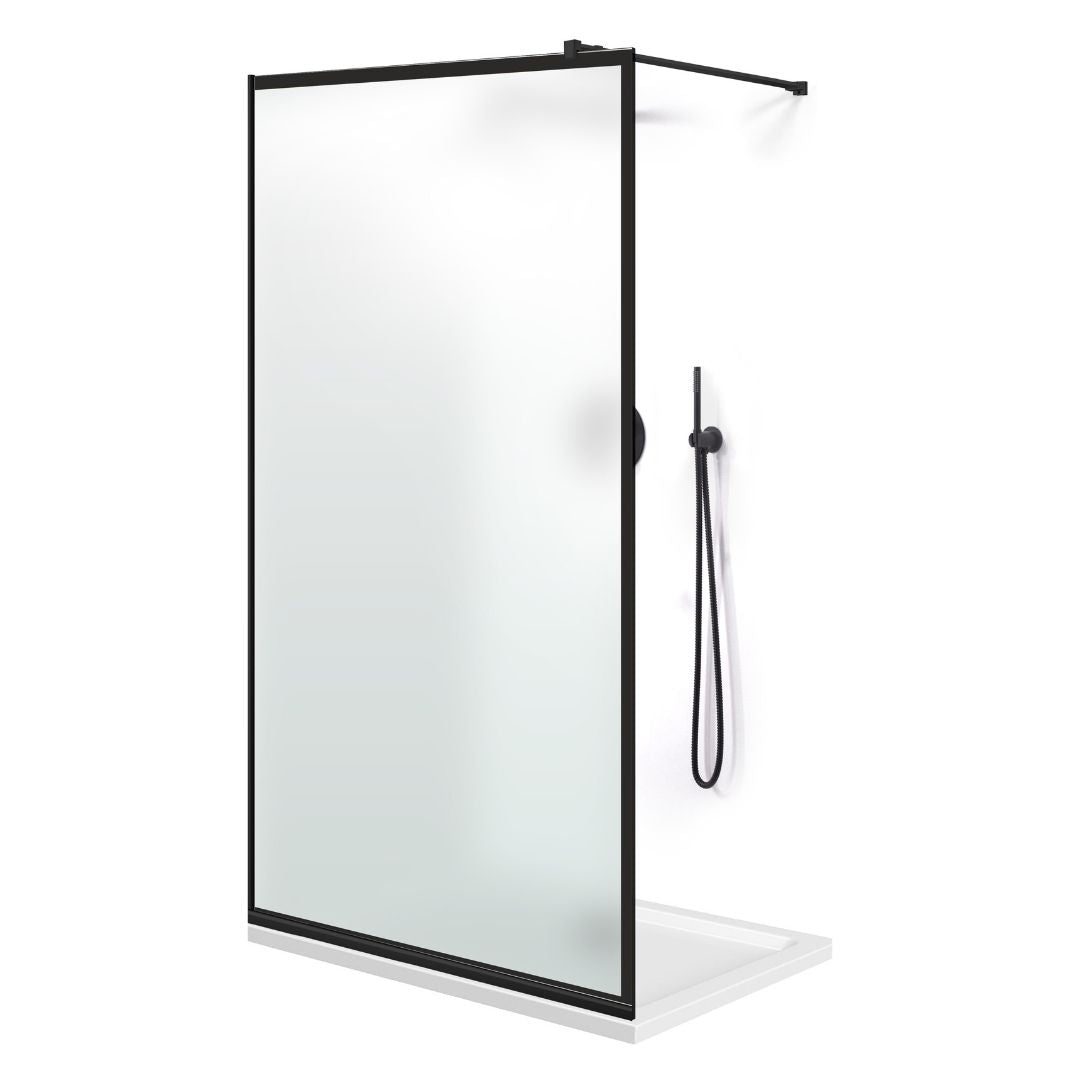 Paravan dus Walk-in, Perete dus  Negru, #Mat #Matt