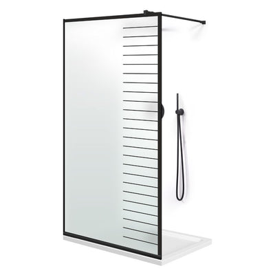 Paravan dus Walk-in, Perete dus  Negru, #Mat #Matt