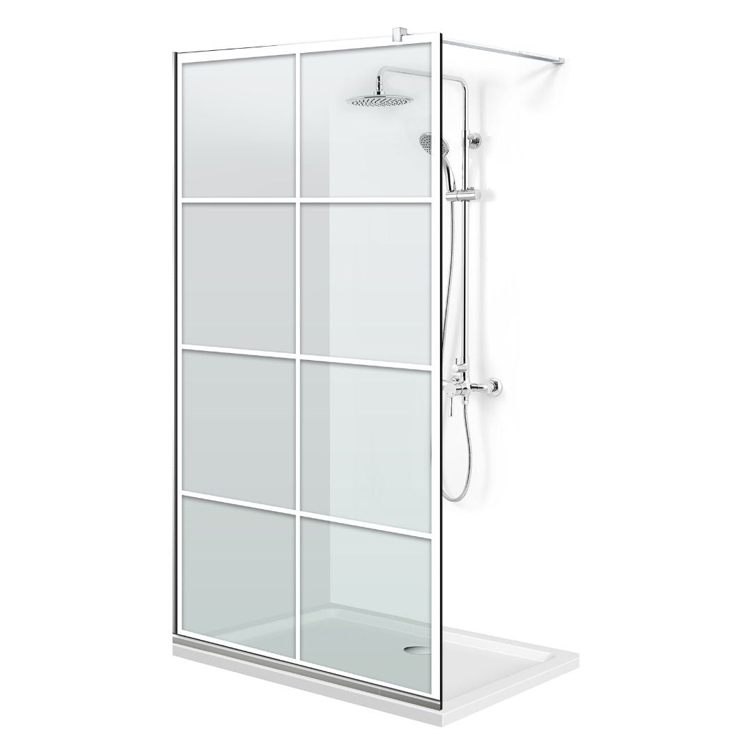 Paravan dus Walk-in, Perete dus  Inox, #Clara