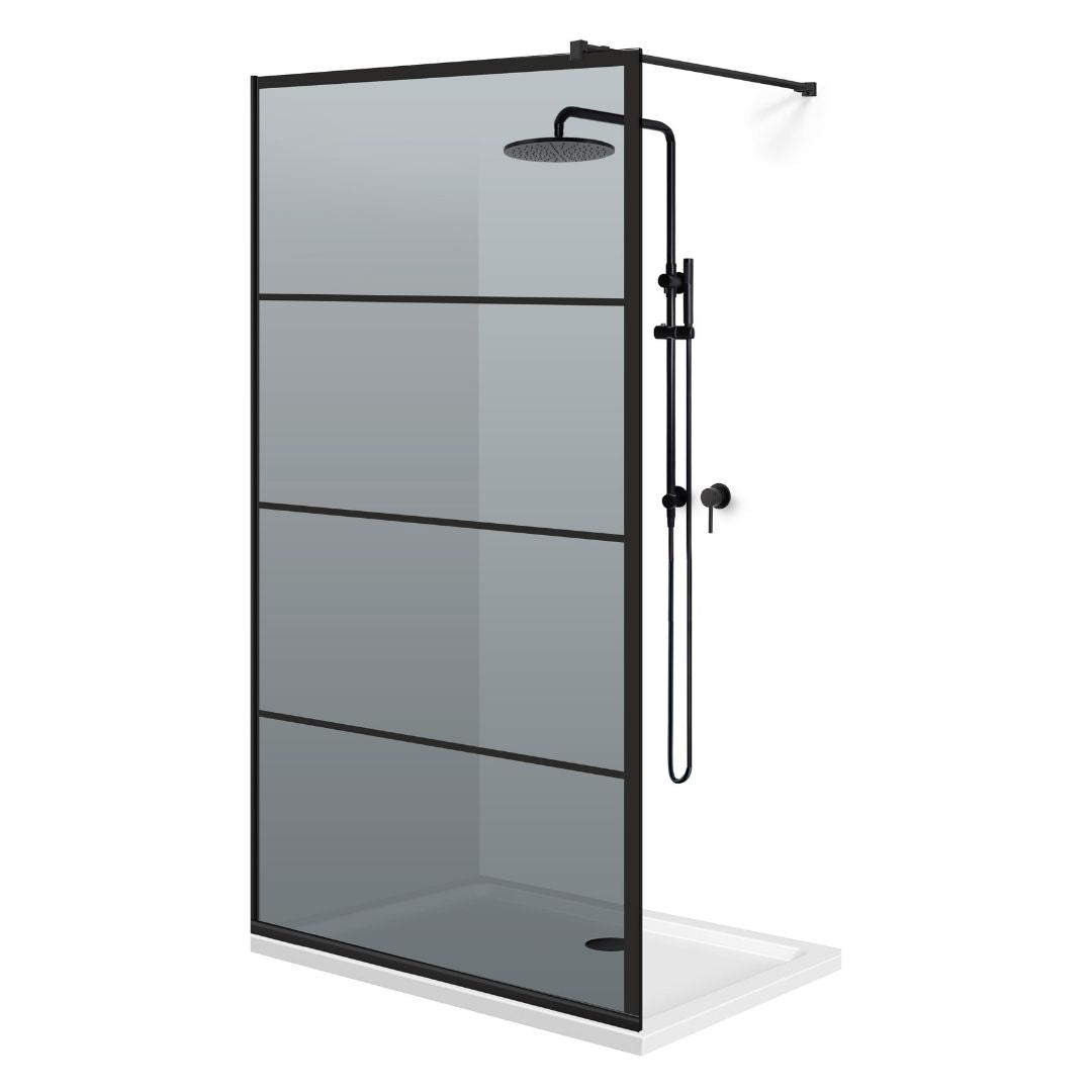 Paravan dus Walk-in, Perete dus  Negru, #Gri #Szürke