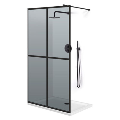 Paravan dus Walk-in, Perete dus  Negru, #Gri #Szürke