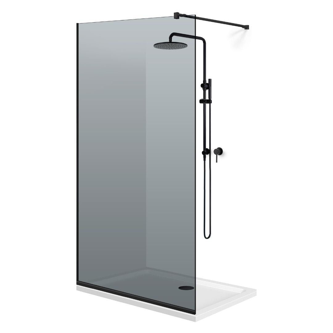 Paravan dus Walk-in, Perete dus  Negru, #Gri #Szürke