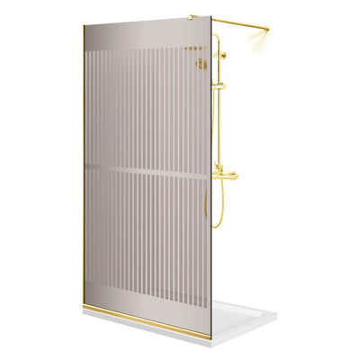 Paravan dus Walk-in, Perete dus  Auriu, #Bronz #Bronz