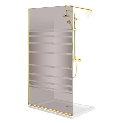 Paravan dus Walk-in, Perete dus  Auriu, #Bronz #Bronz