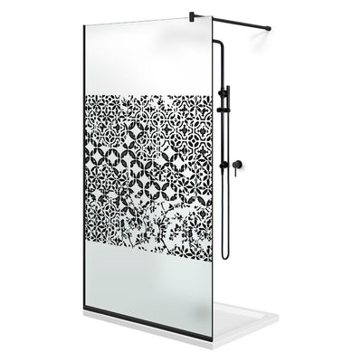 Paravan dus Walk-in, Perete dus  Negru, #Mat #Matt