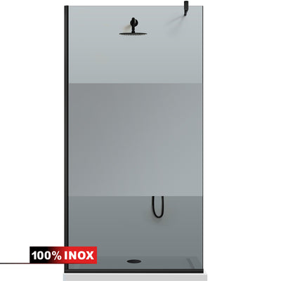 Paravan dus Walk-in, Perete dus  Negru, #Gri #Szürke