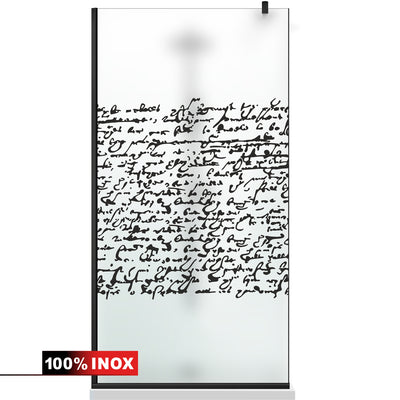 Paravan dus Walk-in, Perete dus  Negru, #Mat #Matt