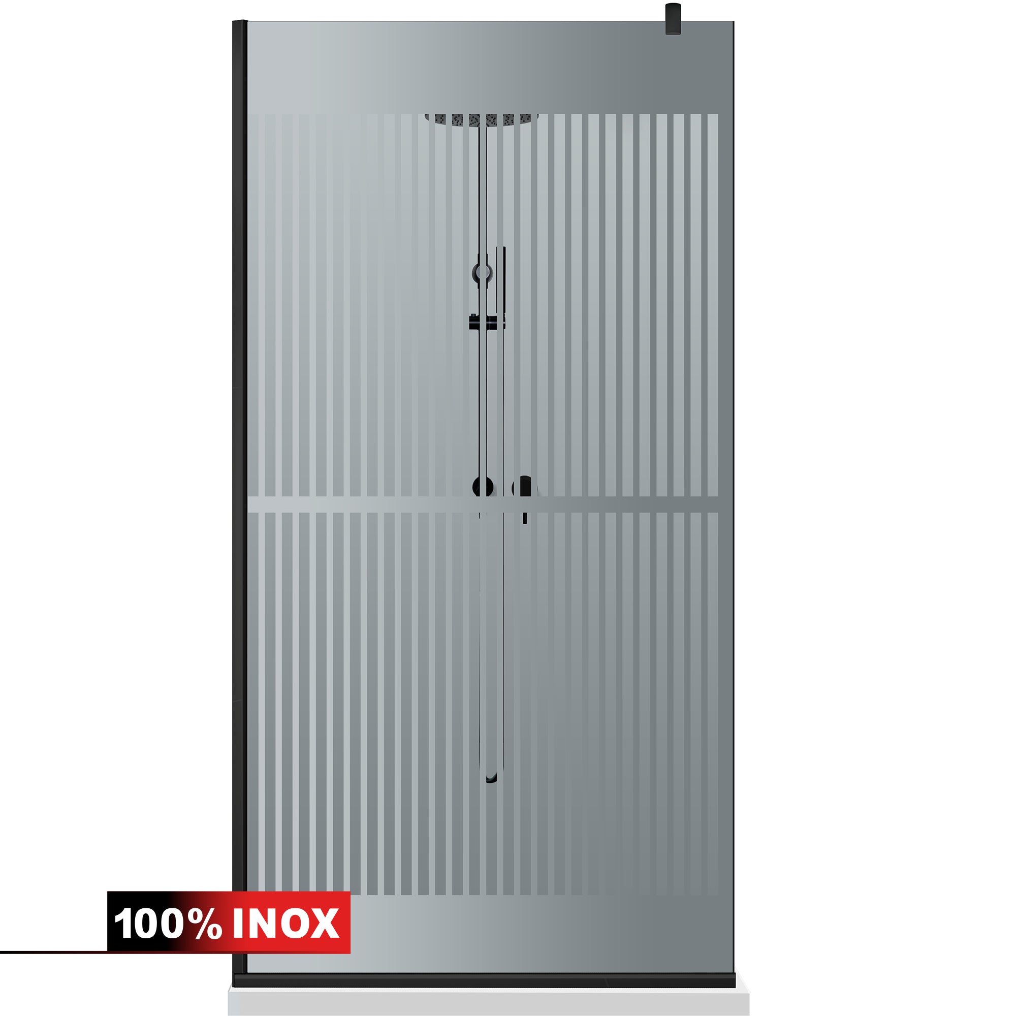 Paravan dus Walk-in, Perete dus  Negru, #Gri #Szürke