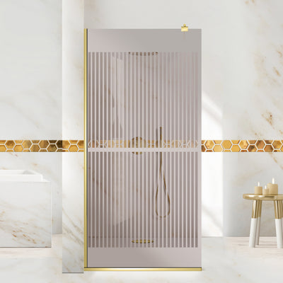 Paravan dus Walk-in, Perete dus  Auriu, #Bronz #Bronz