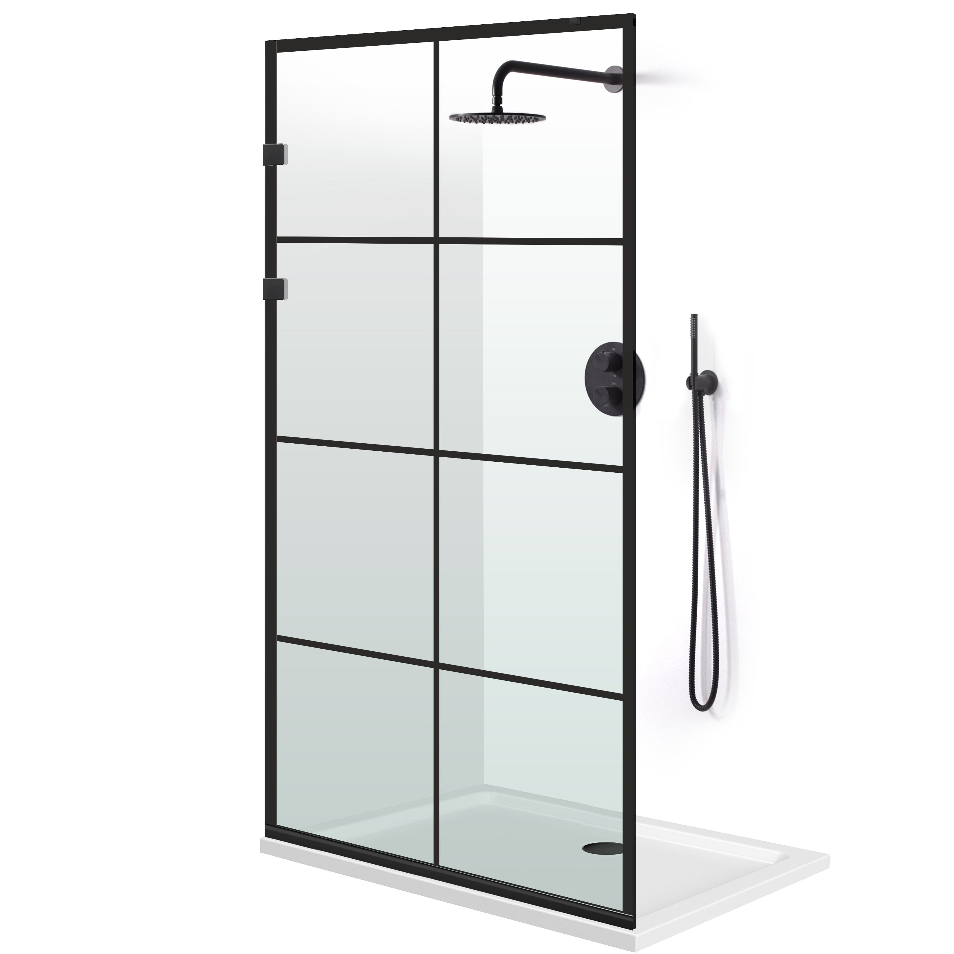 Paravan dus Walk-in, Perete dus Inox, #Clara #Víztiszta
