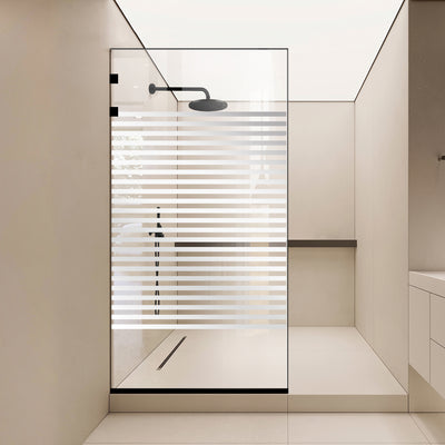 Paravan dus Walk-in, Perete dus Inox, negru mat, #Clara #Víztiszta