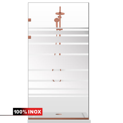 Paravan dus Walk-in, Perete dus Inox, negru mat, #Clara #Víztiszta