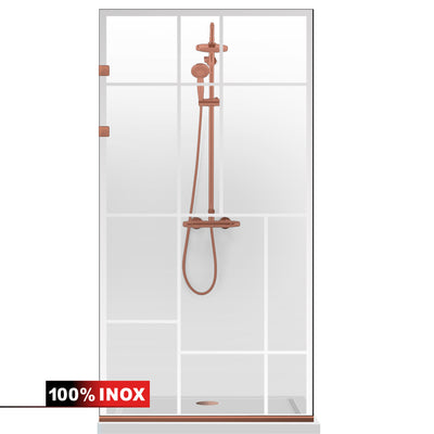 Parois de Douche Walk-in, Paroi de douche Acciaio inox, nero opaco, #Trasparente