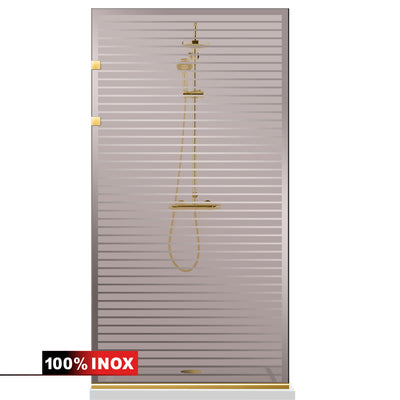Parois de Douche Walk-in, Parete doccia in Acciaio inox, dorato #Bronzo