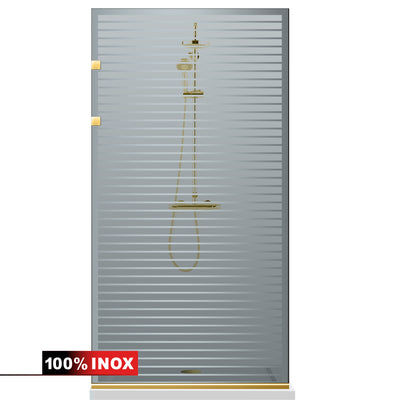 Parois de Douche Walk-in, paroi de douche en Acciaio inox, dorée #Grigio
