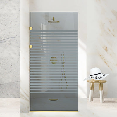 Paravan dus Walk-in, Perete dus Inox, auriu #Gri