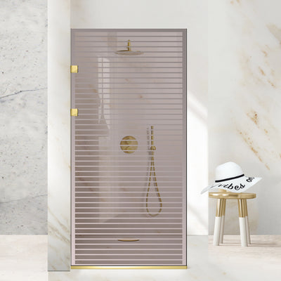 Parois de Douche Walk-in, Parete doccia in Acciaio inox, dorato #Bronzo