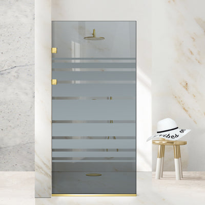 Paravan dus Walk-in, Perete dus Inox, auriu #Gri