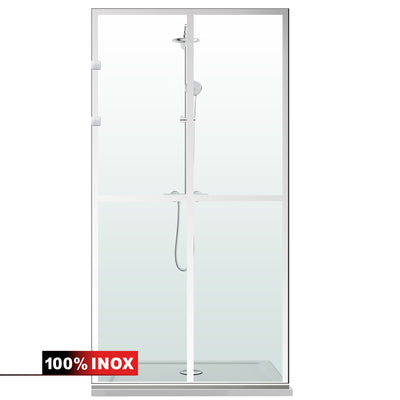 Parois de Douche Walk-in, parete doccia Acciaio inox, #Trasparente