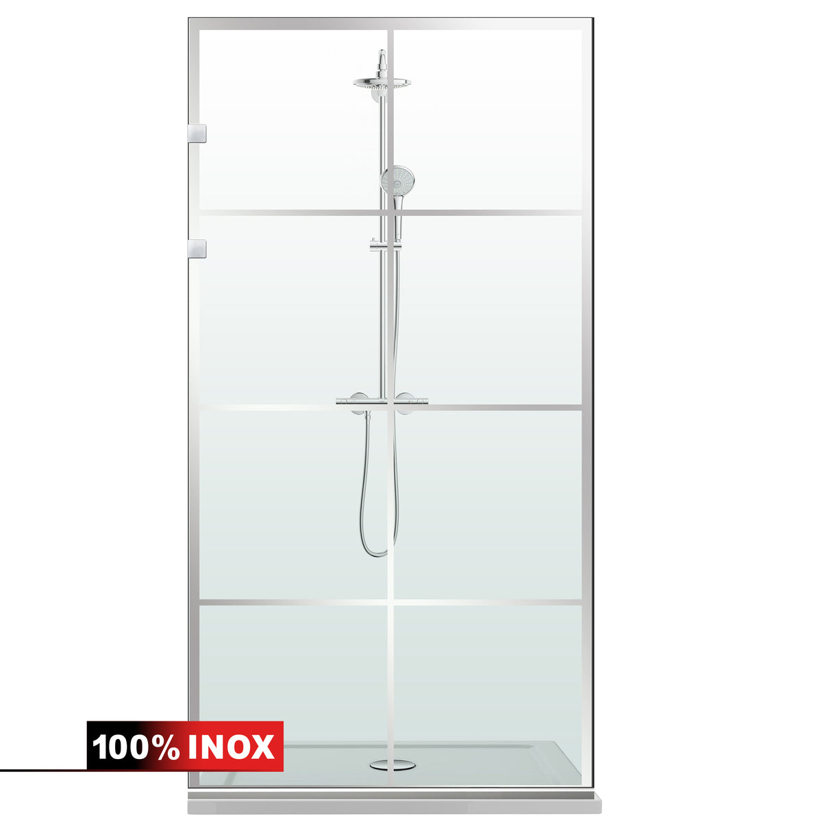 Parois de Douche Walk-in, parete doccia Acciaio inox, #Trasparente