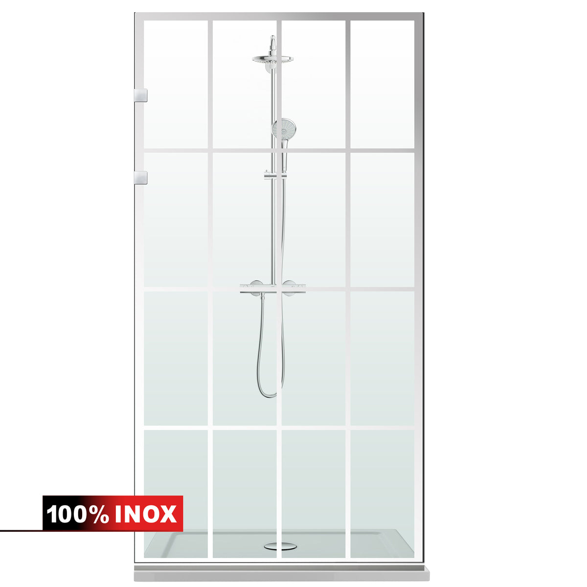 Parois de Douche Walk-in, parete doccia Acciaio inox, #Trasparente