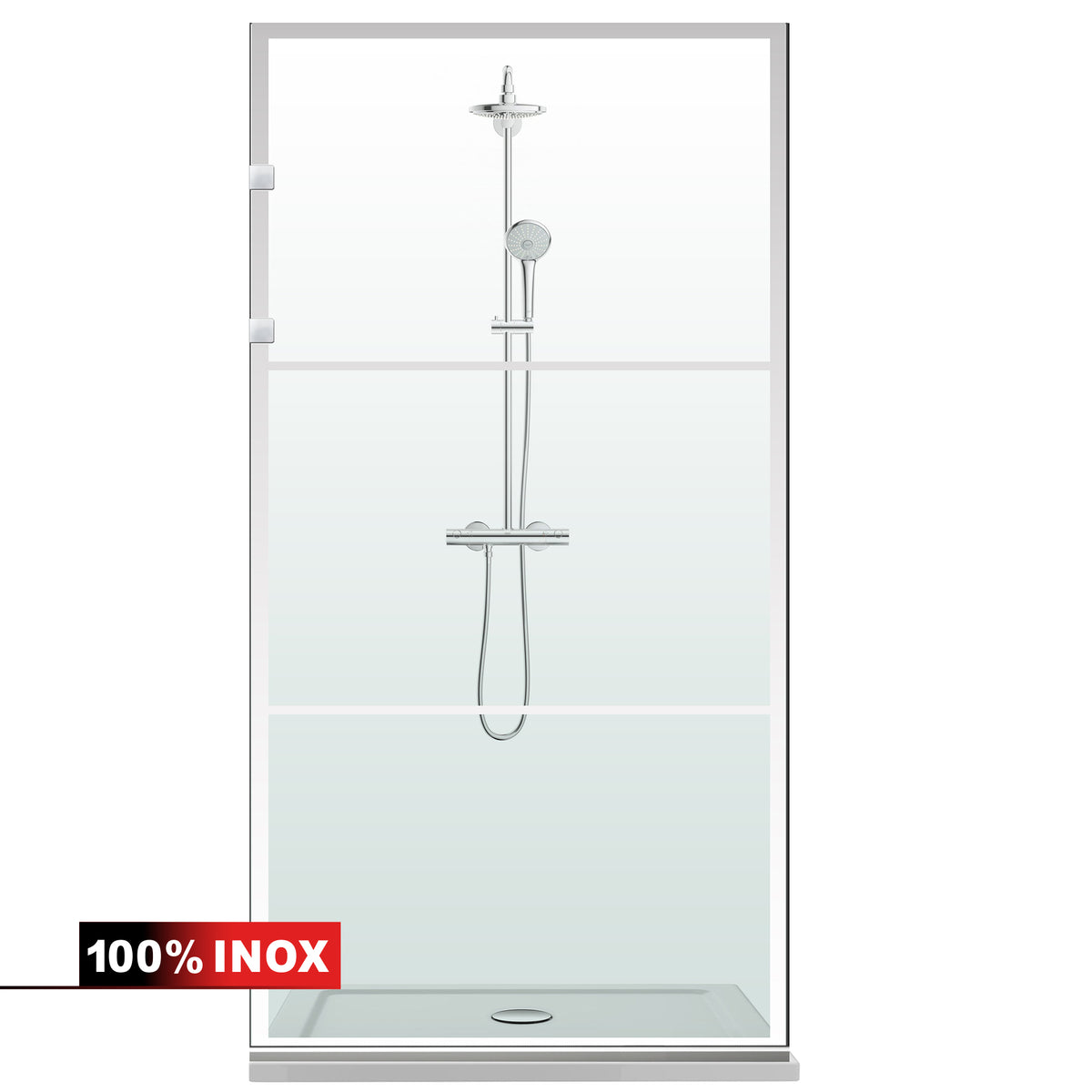 Parois de Douche Walk-in, parete doccia Acciaio inox, #Trasparente