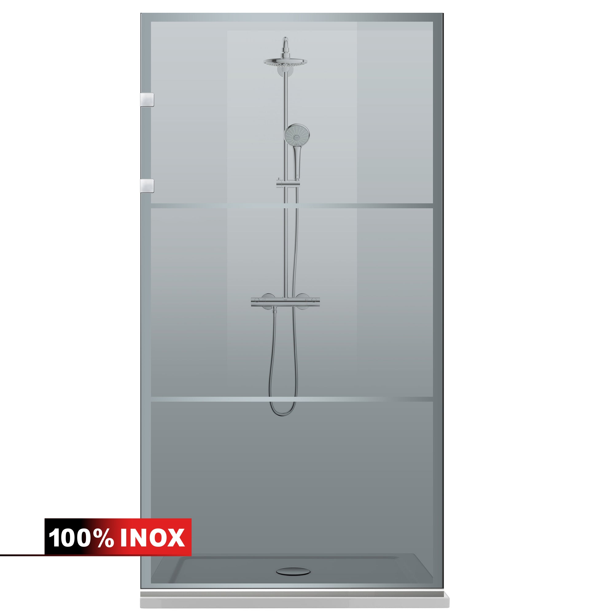 Parois de Douche Walk-in, Parete doccia Acciaio inox, #Grigio