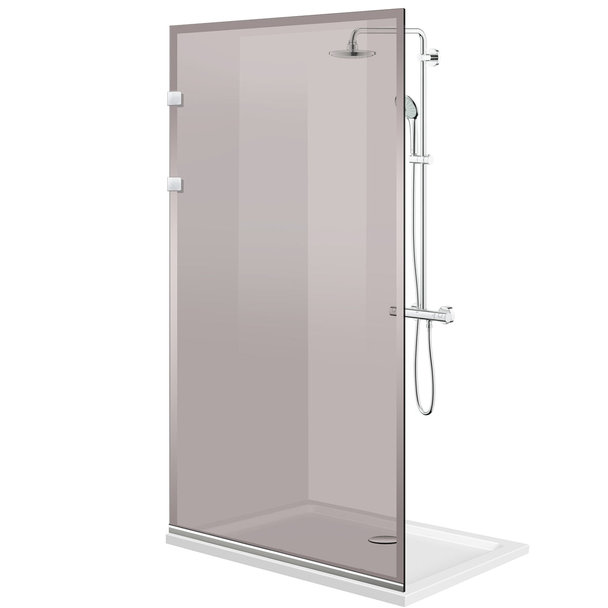 Parois de Douche Walk-in, Parete doccia Acciaio inox, #Bronzo