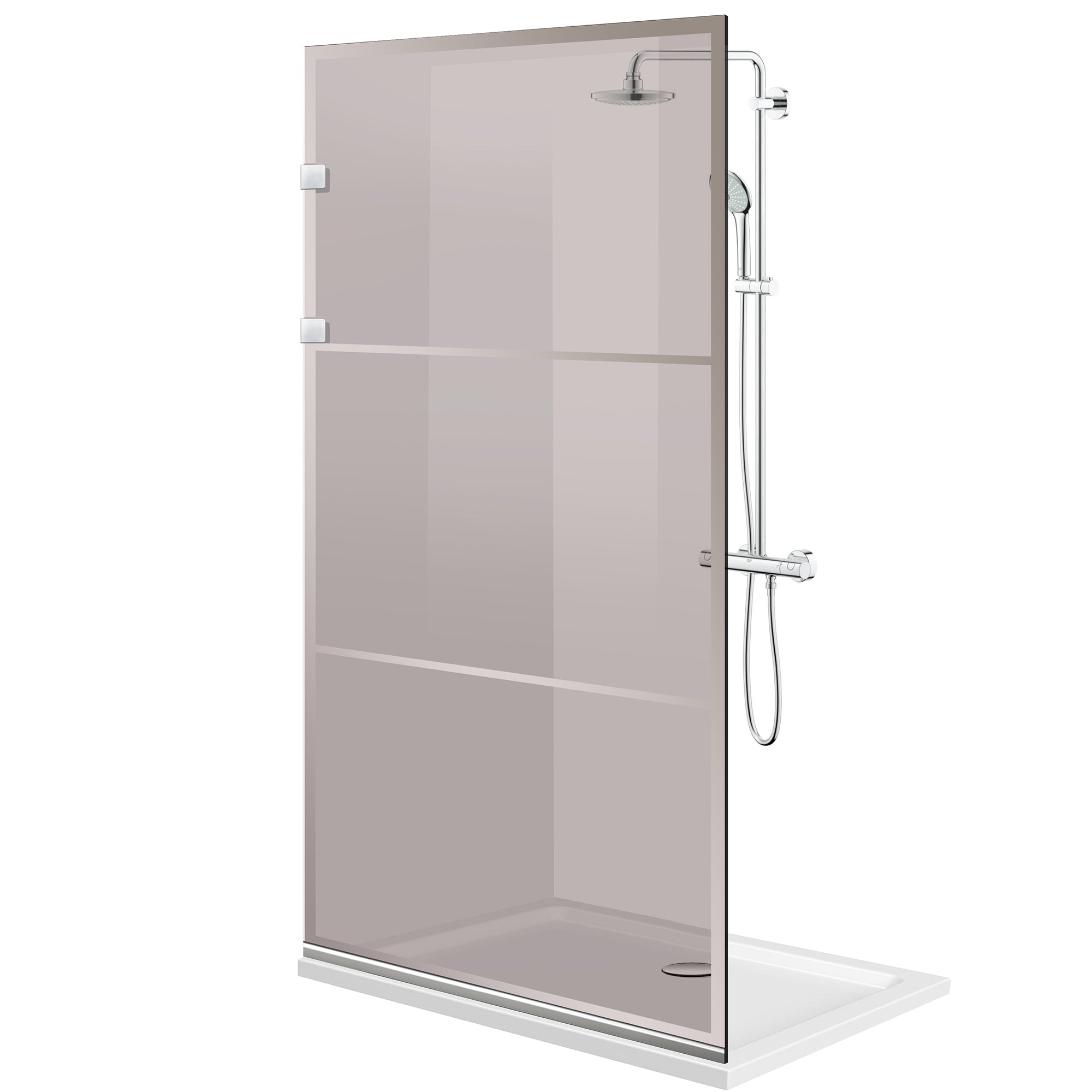 Parois de Douche Walk-in, Parete doccia Acciaio inox, #Bronzo