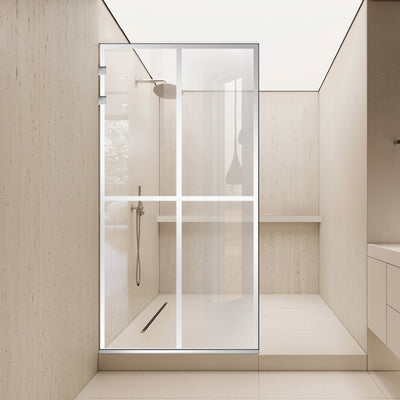 Parois de Douche Walk-in, parete doccia Acciaio inox, #Trasparente