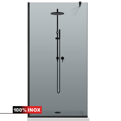 Paravan dus Walk-in, Perete dus  Negru, #Gri #Szürke