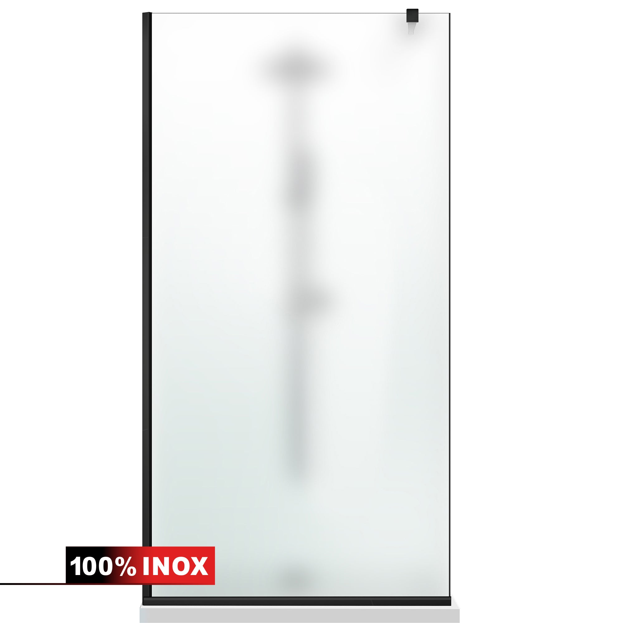 Paravan dus Walk-in, Perete dus  Negru, #Mat #Matt