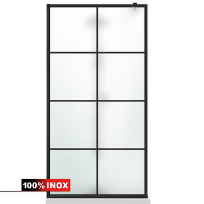 Paravan dus Walk-in, Perete dus  Negru, #Mat #Matt