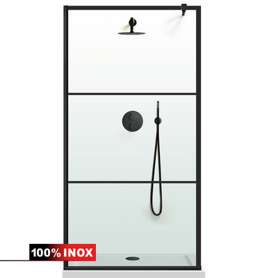 Paravan dus Walk-in, Perete dus Negru, #Clara #Víztiszta