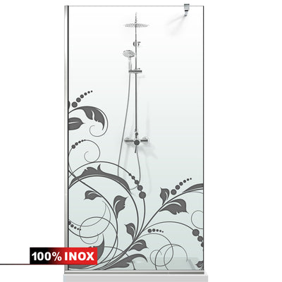 Paravan dus Walk-in, Perete dus  Inox, #Clara #Víztiszta