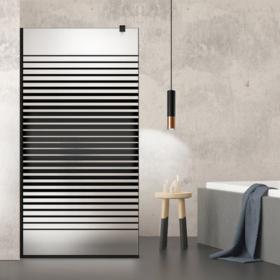 Paravan dus Walk-in, Perete dus  Negru, #Mat #Matt