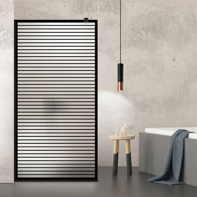 Paravan dus Walk-in, Perete dus  Negru, #Mat #Matt